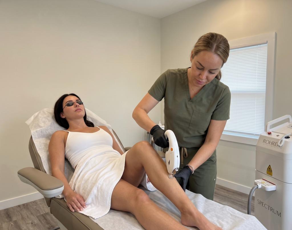 Laser tattoo removal treatment with Rohrer Spectrum at Naqi Aesthetics